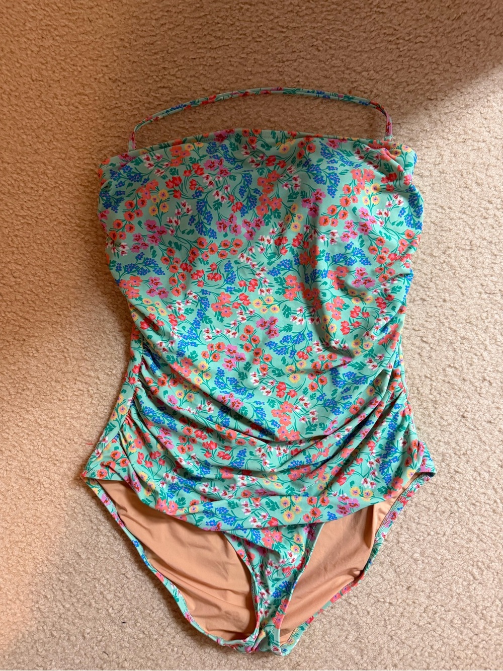 Floral Print women’s ' One-Piece Swimsuit in Mint Green
